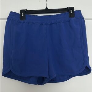J. Crew Blue Athletic Shorts with Curved Hem